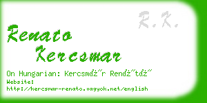 renato kercsmar business card